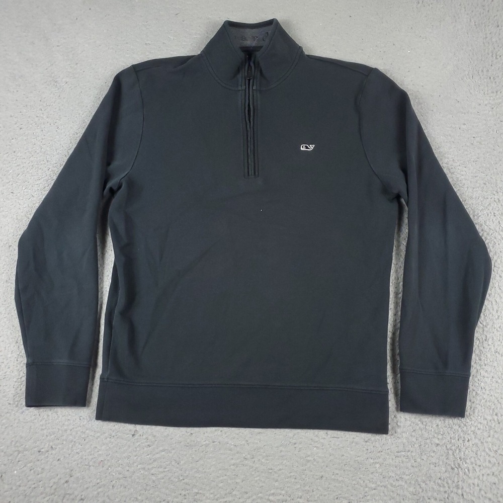 Vineyard Vines Sweater Mens Small Gray 1/4 Zip Pullover Performance Sweatshirt